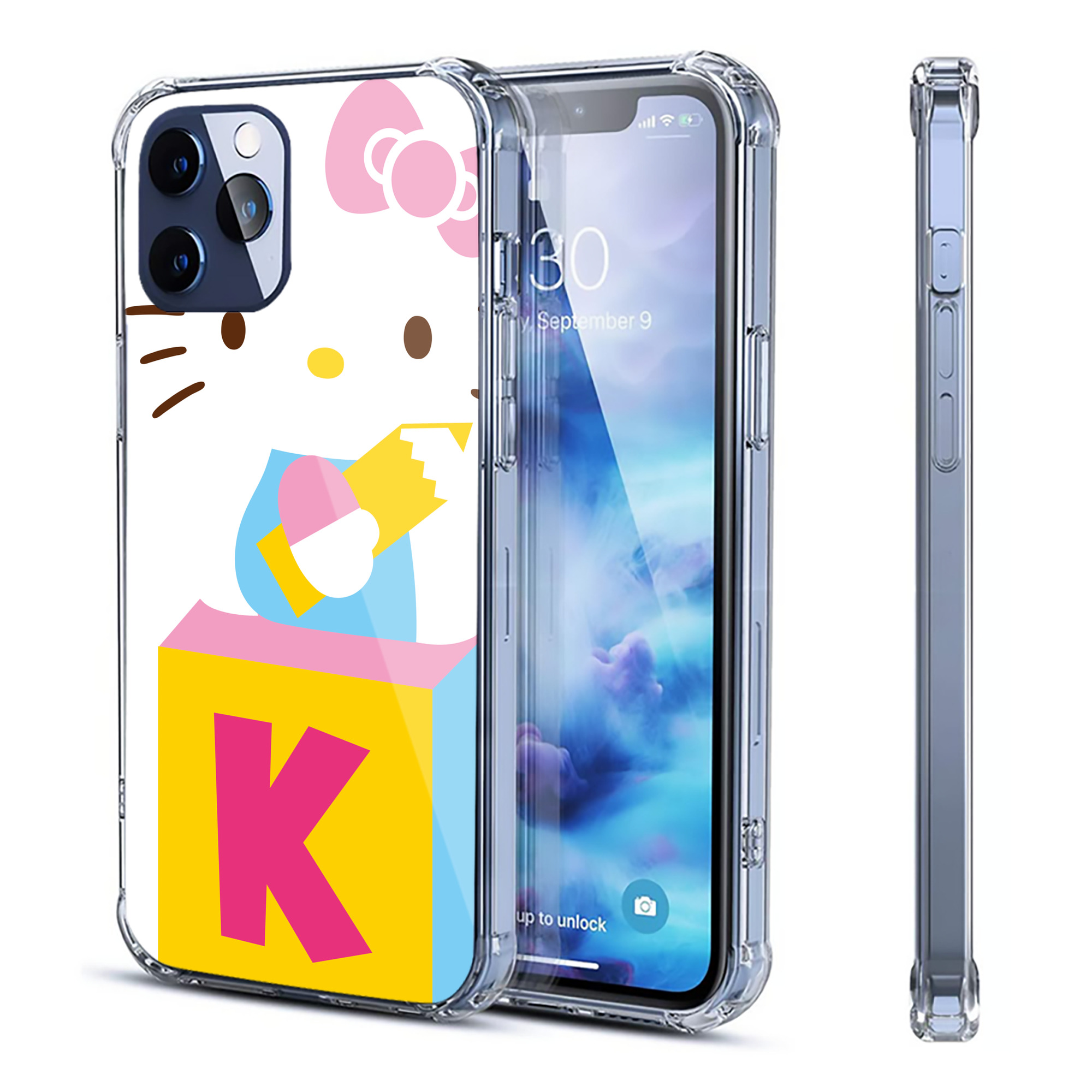 （画像用） Hello Kitty ハローキティ 【iPhone 12シリーズ対応】透明スマホケース（クリアソフトケース）